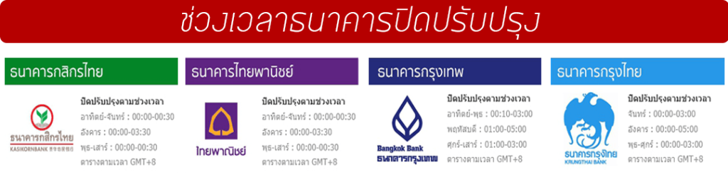 รองรับการฝาก-ถอน ผ่านทุกธนาคารชั้นนำในไทย